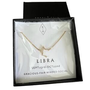 Libra Zodiac Constellation Necklace Emery & Opal